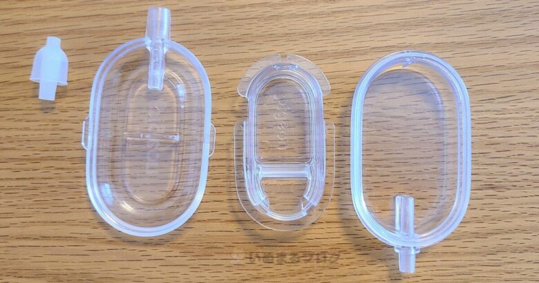 ピジョンの電動鼻吸い器シュポットの洗うパーツは鼻水キャッチャーの4パーツのみ!